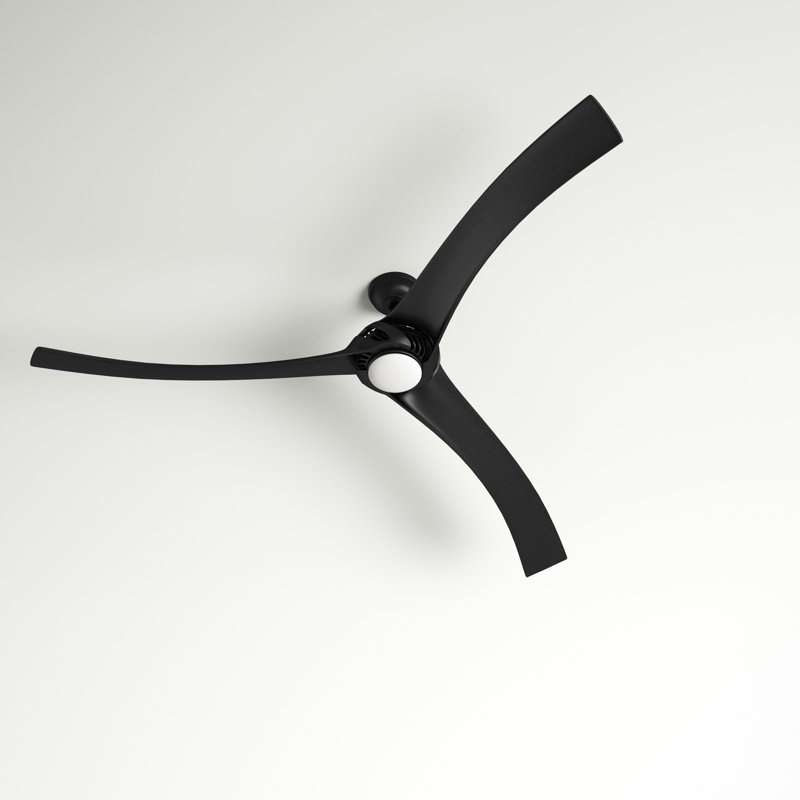 Burwell 62'' Ceiling Fan with LED Lights, Matte Black