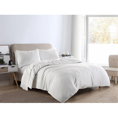 Cotton Solid Colour Duvet Cover with Pillowcases
