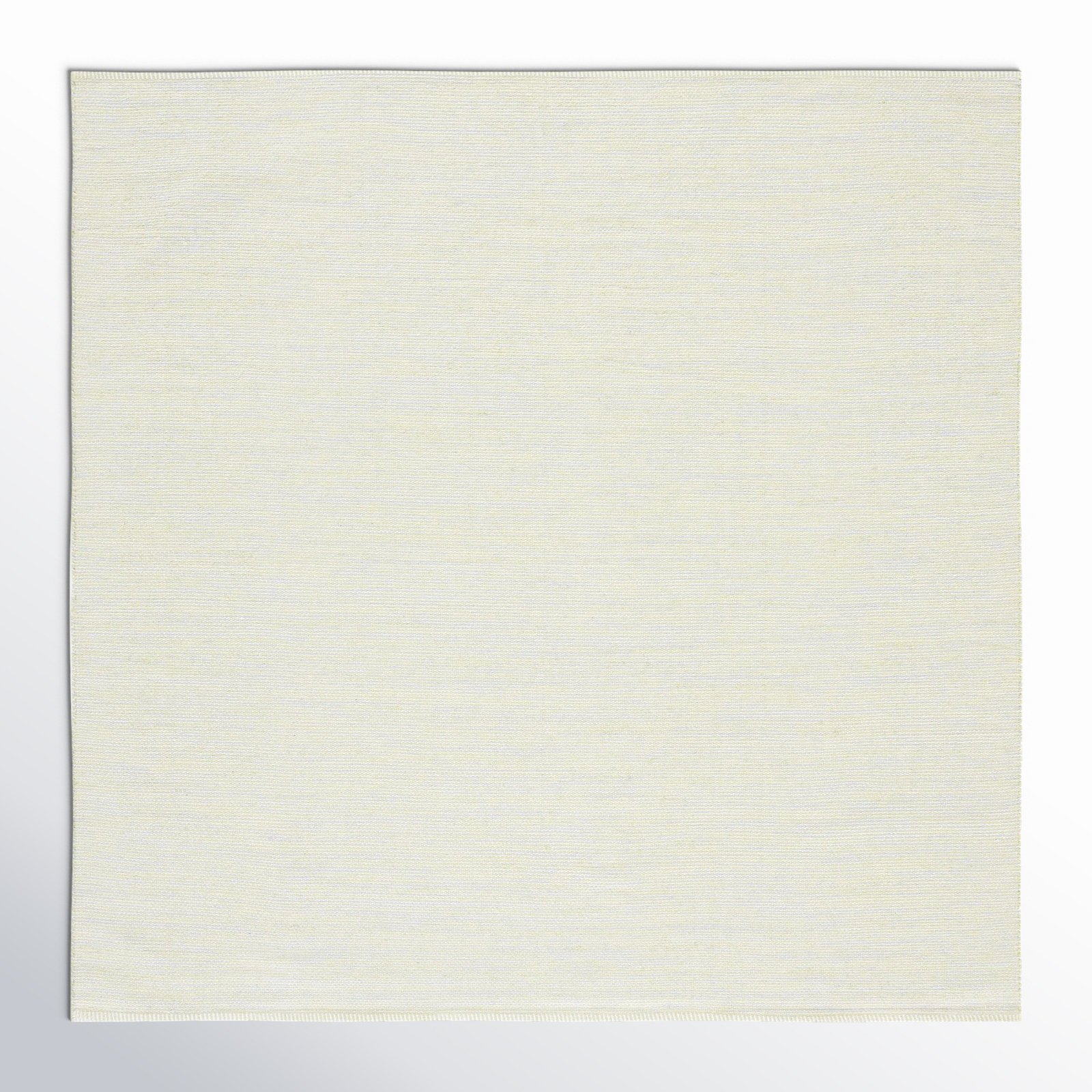 Dallis Green Ivory Handmade Cotton Rug, Square 6'