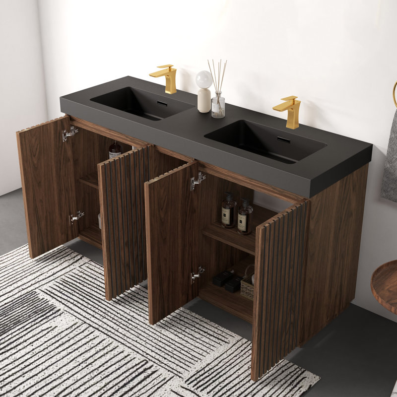 Meuble-lavabo double 60 po Modern