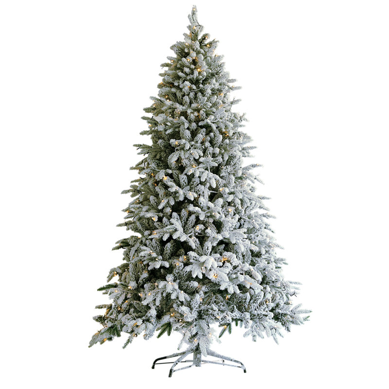 Sapin de Noël artificiel vert/blanc 7,5 '