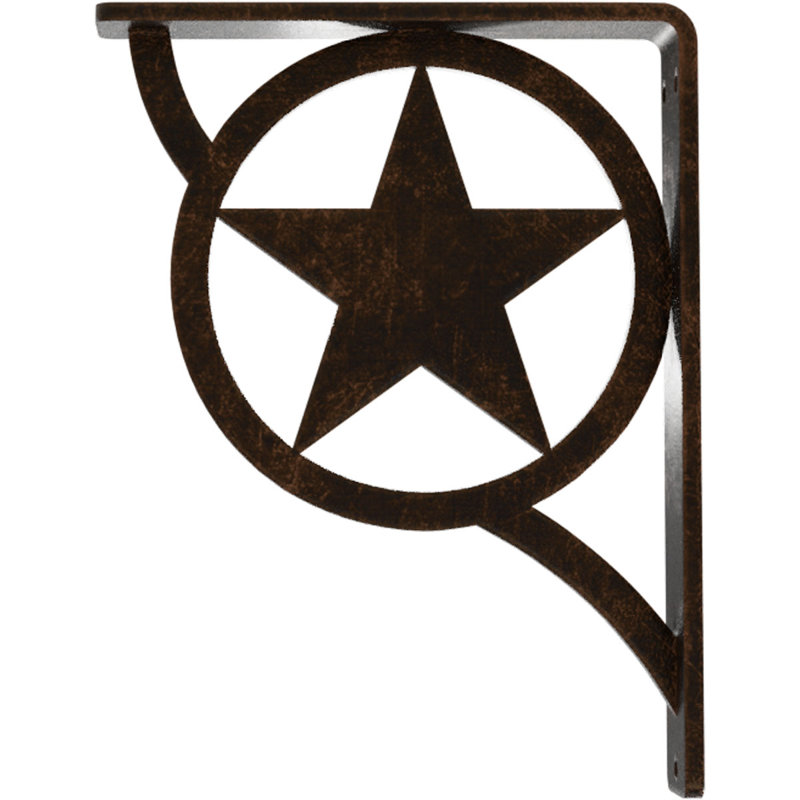 Support en fer forgé Austin, H 8 po x l 1,5 po x P 5,5 po, Bronze vieilli