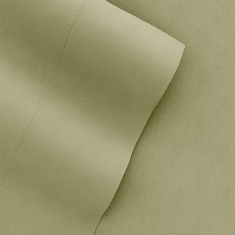 Becky Cameron 1800 Series Double-Brushed Microfiber 4 Piece Sheet Set, Sage, Cal.King Sheet Set + Fitted Sheet+2 Pillowcases