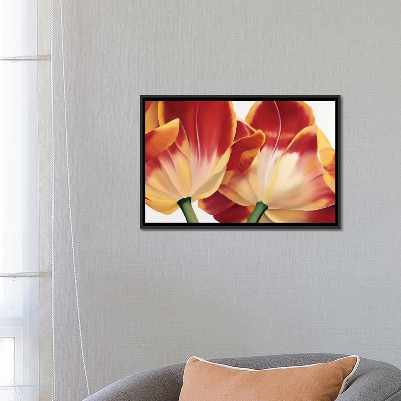 « original fleur iii », impression sur toile, H 18 po x l 26 po x P 1,5 po, Toile avec cadre noir, Pas de tapis