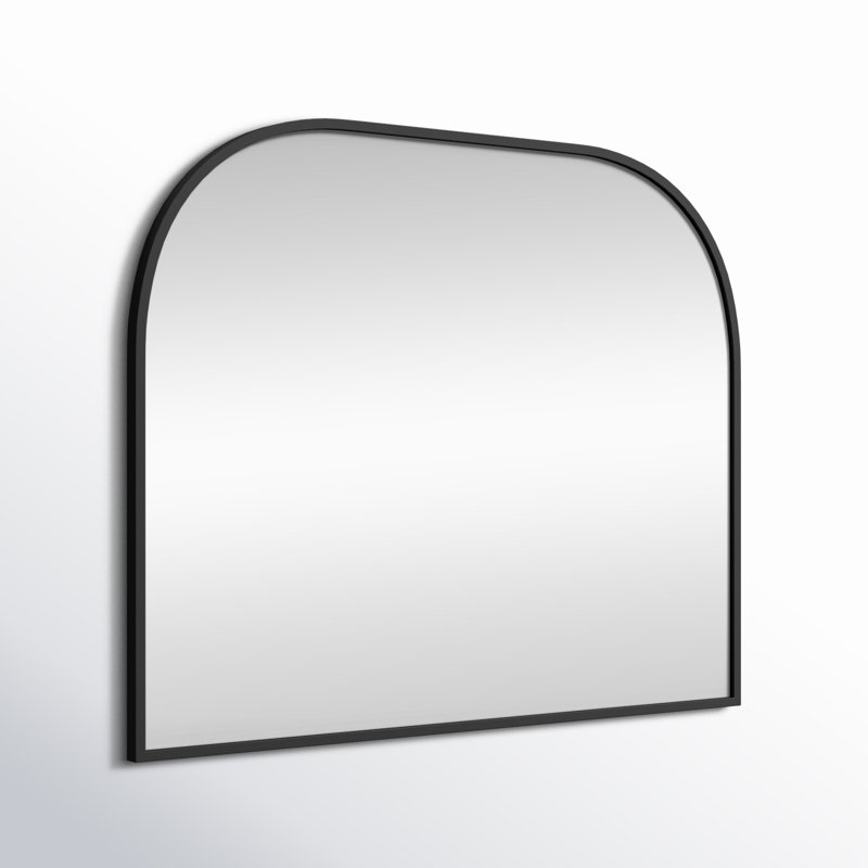 Sabine Metal Wide Arch Wall Mirror, Black, 34" x 42"