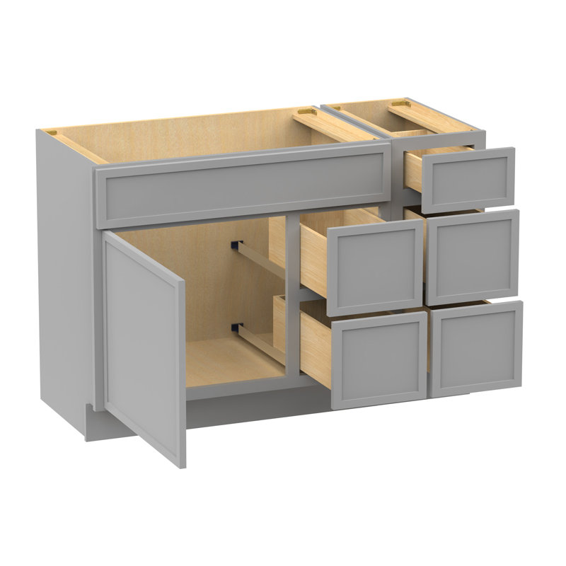 48'' Single Bathroom Vanity Base Only, Gray