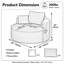 Fauteuil lounge rond surdimensionné et moderne avec assise profonde et mousse à mémoire de forme pour un confort de détente optimal à l'intérieur