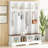 Farmhouse 59"W Wide Hall Tree with 8 Hooks-410281292