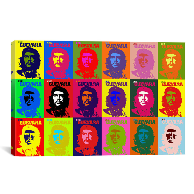 « tché guevara », reproduction de peinture sur toile, H 26 po x l 40 po x P 0,75 po