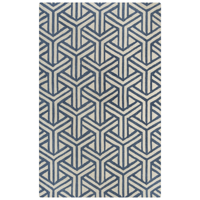 Ogrady Wool Geometric Indoor Rug, Rectangle 5' x 7'6"