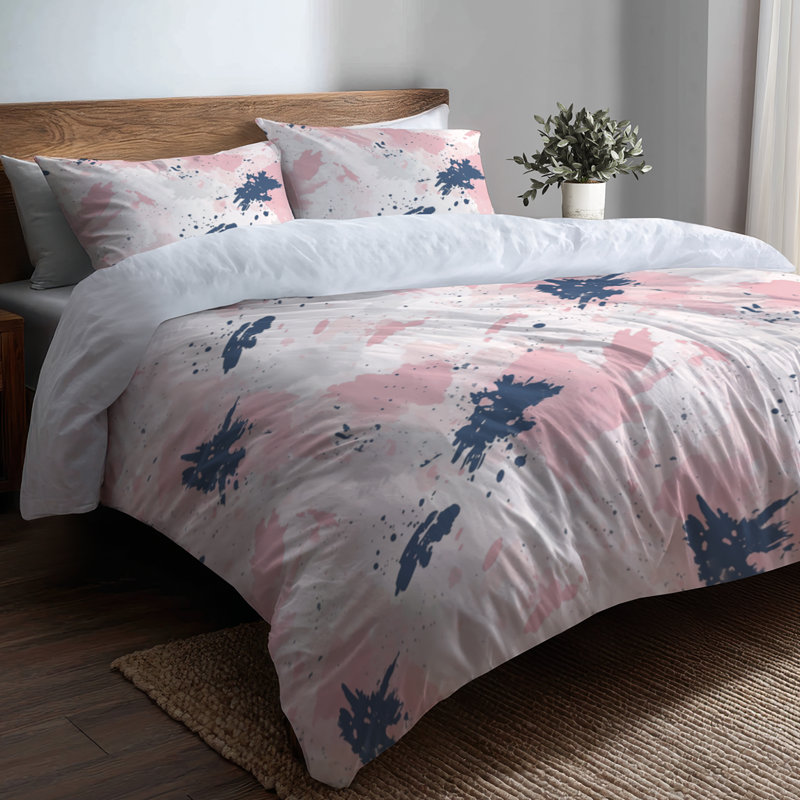 Ensemble d'édredon 6 pièces Teens Abstract - Ensemble de literie et coussin décoratif moderne