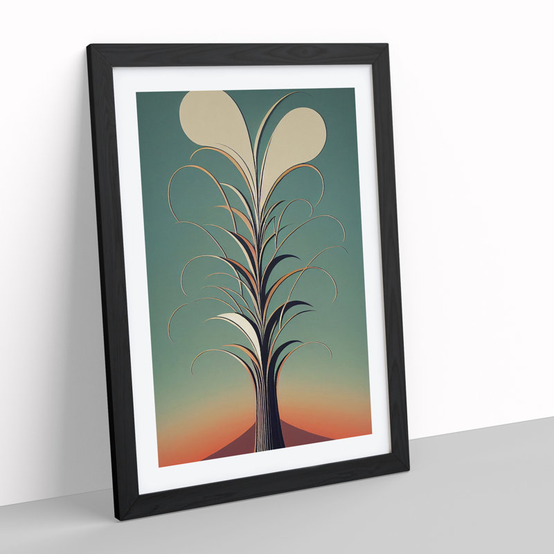 Tree No.3 - Single Picture Frame Print, Black, 46cm H x 34cm W x 2cm D