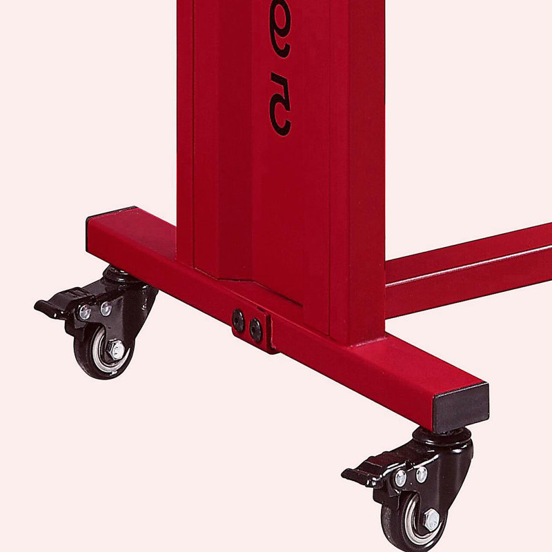 Red decorative table and shelf set
