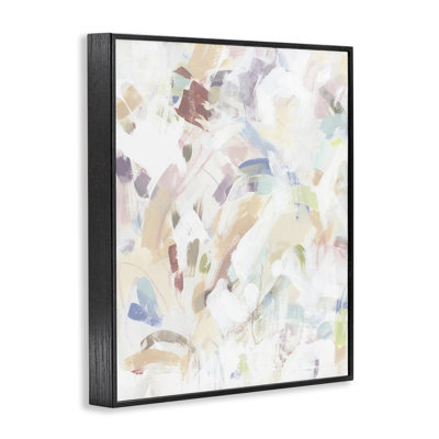 Pastel Candy Scrape Abstract Framed Giclee, design by June Erica Vess