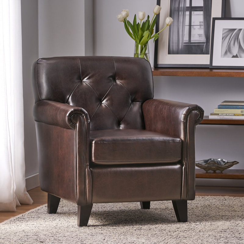 Fauteuil club capitonné de 91,01 cm de largeur Brussels