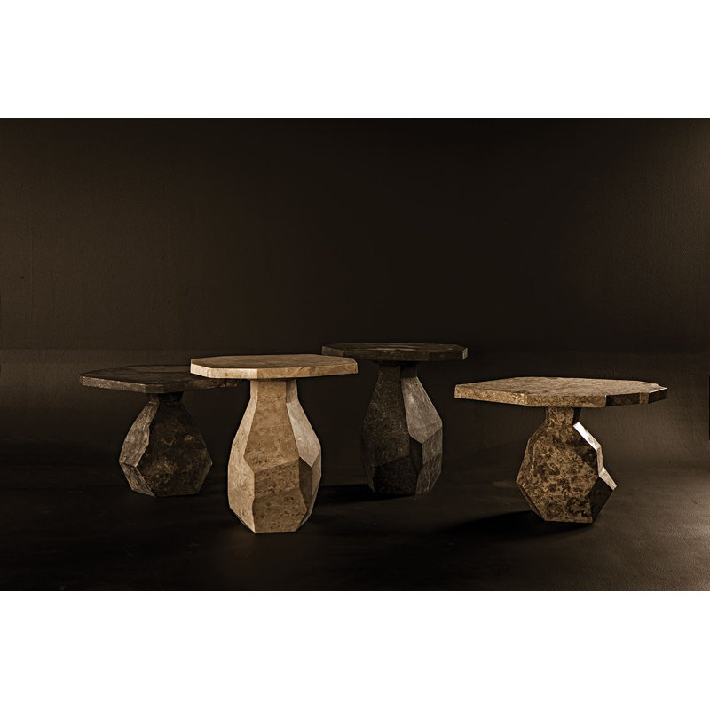 Rind Marble Coffee Table, White