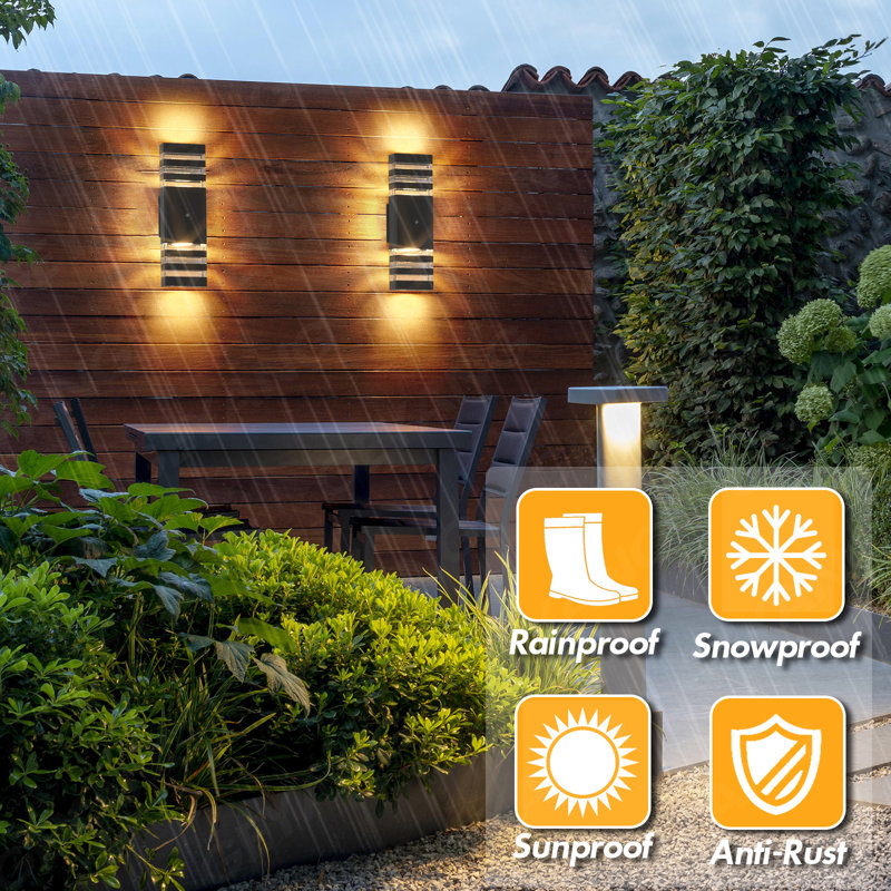 Modern waterproof outdoor wall Light(Set of 2)