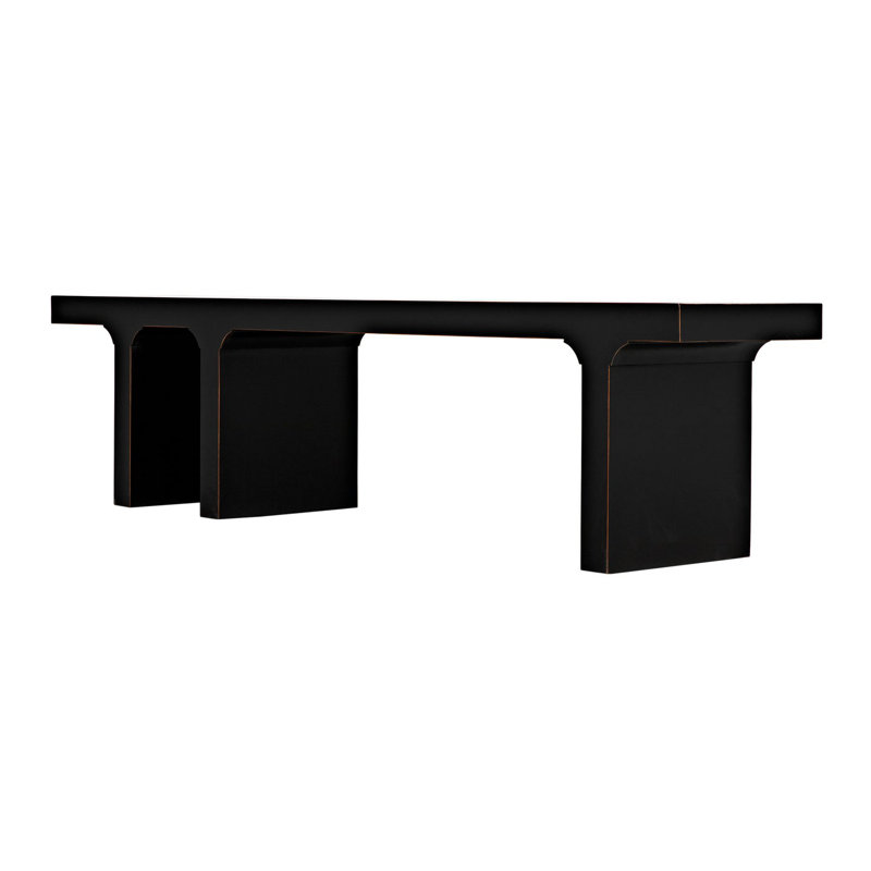Kir Solid Wood Dining Bench, Black