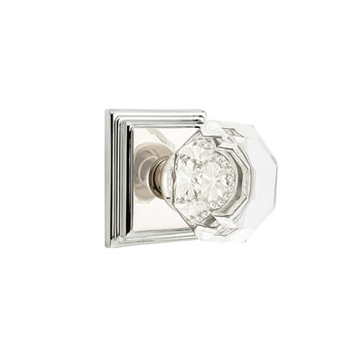 Ensemble de boutons de passage Emtek avec rosette Wilshire et bouton Old Town