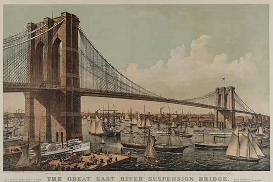« brooklyn bridge »-impression, H 44 po x l 66 po
