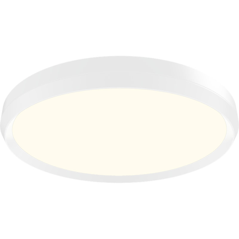 Plafonnier encastré en acrylique Hilbrand, Blanc mat, H 1,9 po x l 17,7 po x P 17,7 po