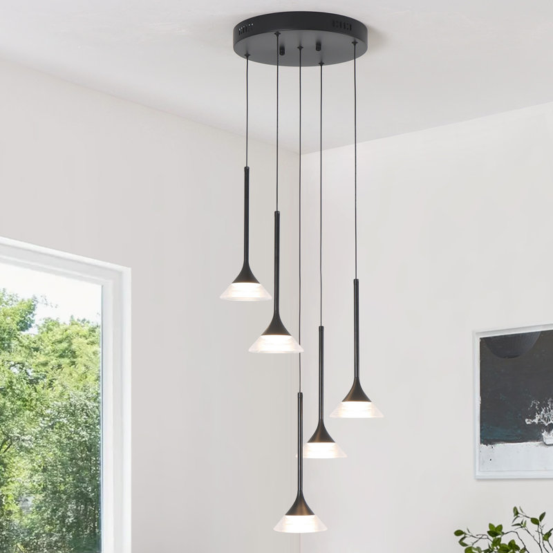 Luminaire suspendu pour îlot de cuisine Oniel Lights, H 59 po x l 7,8 po x P 7,8 po , Trois lumières