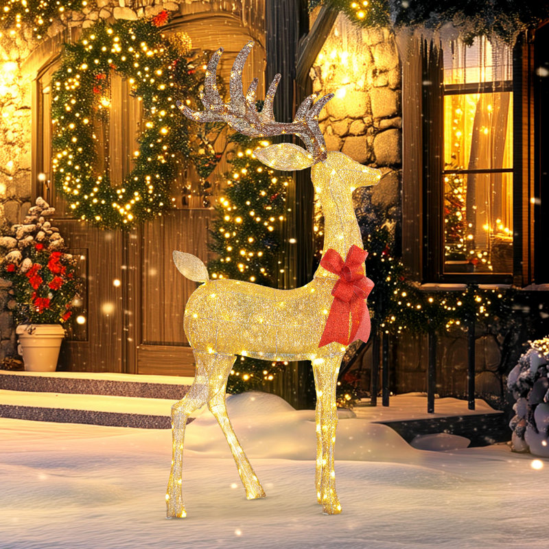 Steel Freestanding Christmas Outdoor Decoration Figure