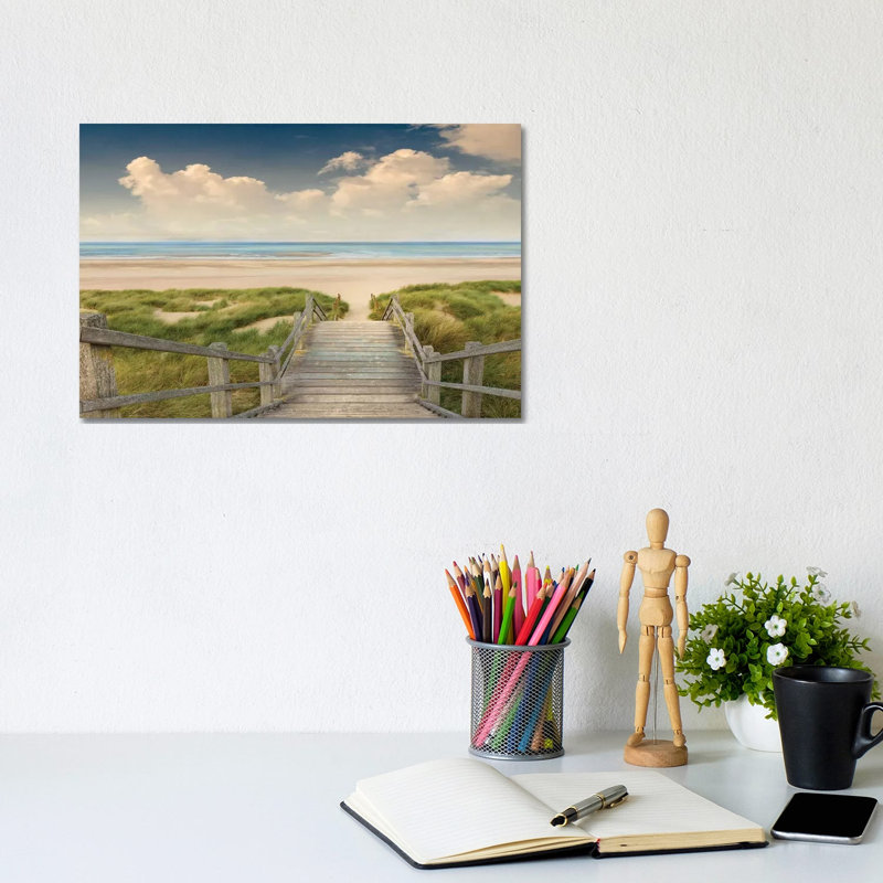 Welcome Beach by Mike Calascibetta - Wrapped Canvas Gallery-Wrapped Canvas Giclée, 20.32 cm H x 30.48 cm W