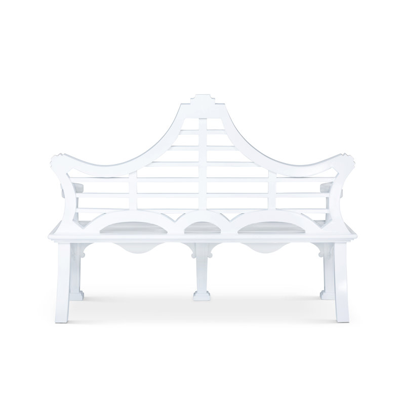 Bay Lake Garden Bench, Jet Black, Hydrangea White