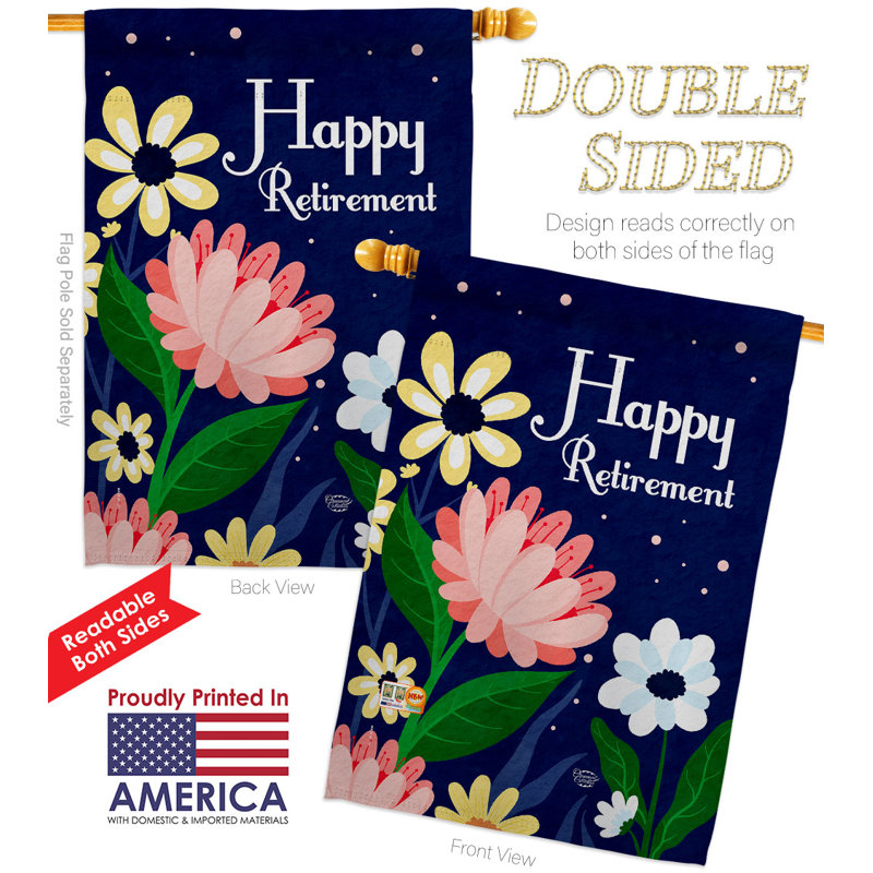 Double Sided 40'' H x 28'' W Polyester House Flag