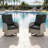 All-Weather Rattan Rocking Swivel Patio Chairs With Cushions-1798146745