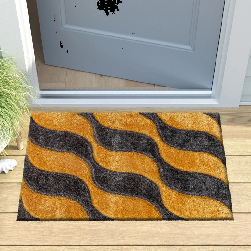Geometric Shag Area Rug, Rectangle 60 x 110 cm
