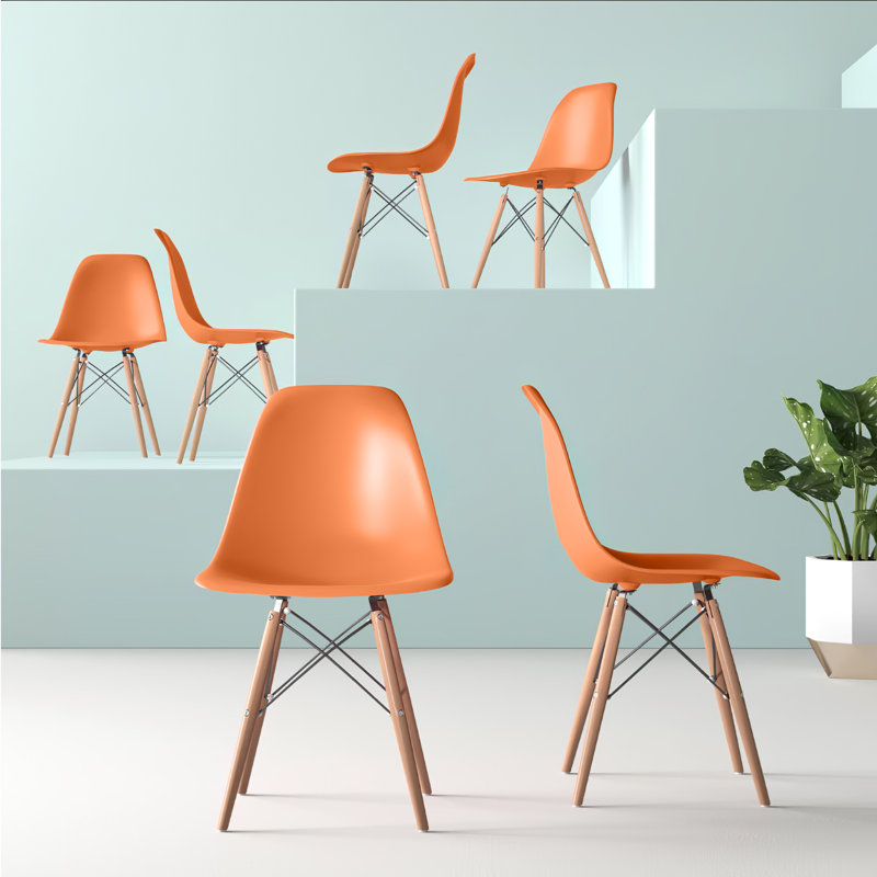 Chaise d'appoint Custer, Orange, 6