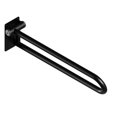 HEALTHCRAFT P.T. Rail à charnière de 36 po de longueur, côté droit, en noir mat