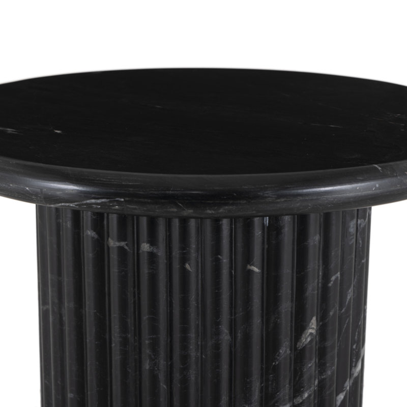 Oranda Marble End Table, Black