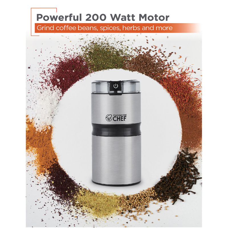 CHK Series Commercial Chef 2.1 Oz Coffee & Spice Grinder