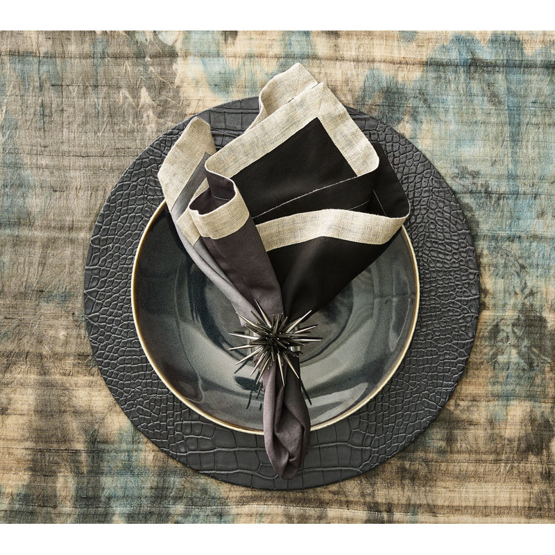 Dip Dye Linen Napkin, Gray