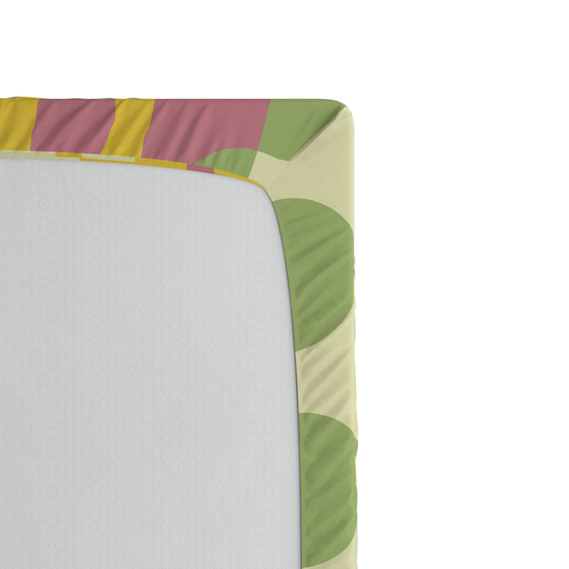 Microfiber Geometric Fitted Sheet, Full Fitted Sheet