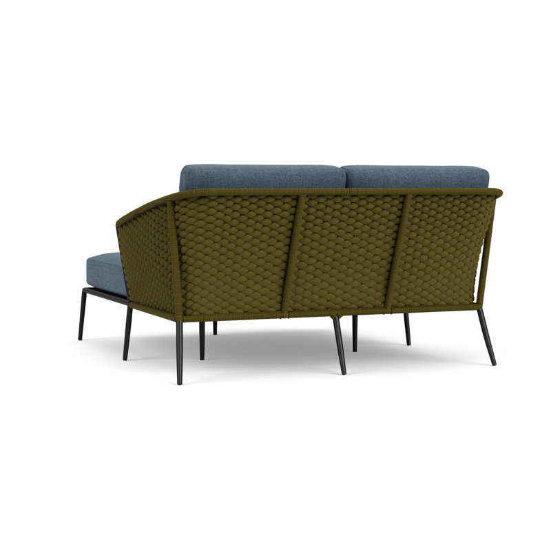 Escape Outdoor 2 - Seat Patio Sofa, Deluna Aegean