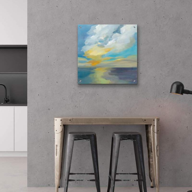 «Pacific Light» par Silvia Vassileva, art mural en verre acrylique, H 24 po x l 24 po