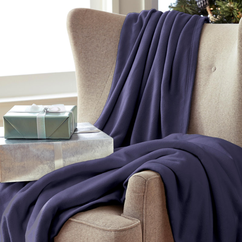 King Size Off-White Fleece Reversible Blanket