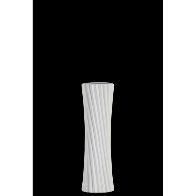 Vase rond en céramique Guillen, H 13,25 po x l 4 po x P 4 po