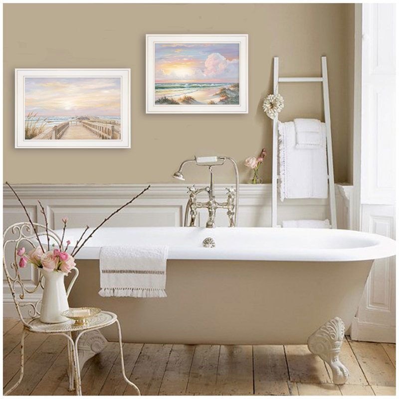 "Sunrise-Sunset" 2-Piece Vignette By Georgia Janisse, White Frame