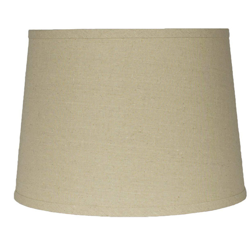 Abat-jour tambour en lin (araignée), Beige, H 11 po x l 16 po x P 16 po