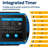 2HP Self Primming in/Above Ground Swimming Pool Pump with Timer, 7140 GPH
