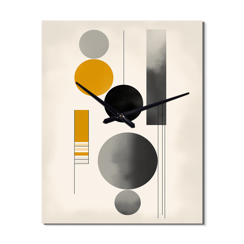 Minimal Circular Illustration géométrique VII - Très grandes horloges murales géométriques modernes
