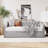Twin Size Upholstered Daybed with Pop Up Trundle, Expandable to King, Velvet Fabric, No Box Spring Needed, Gray-118755114