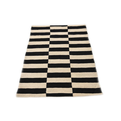 Tapis noir et blanc Noor