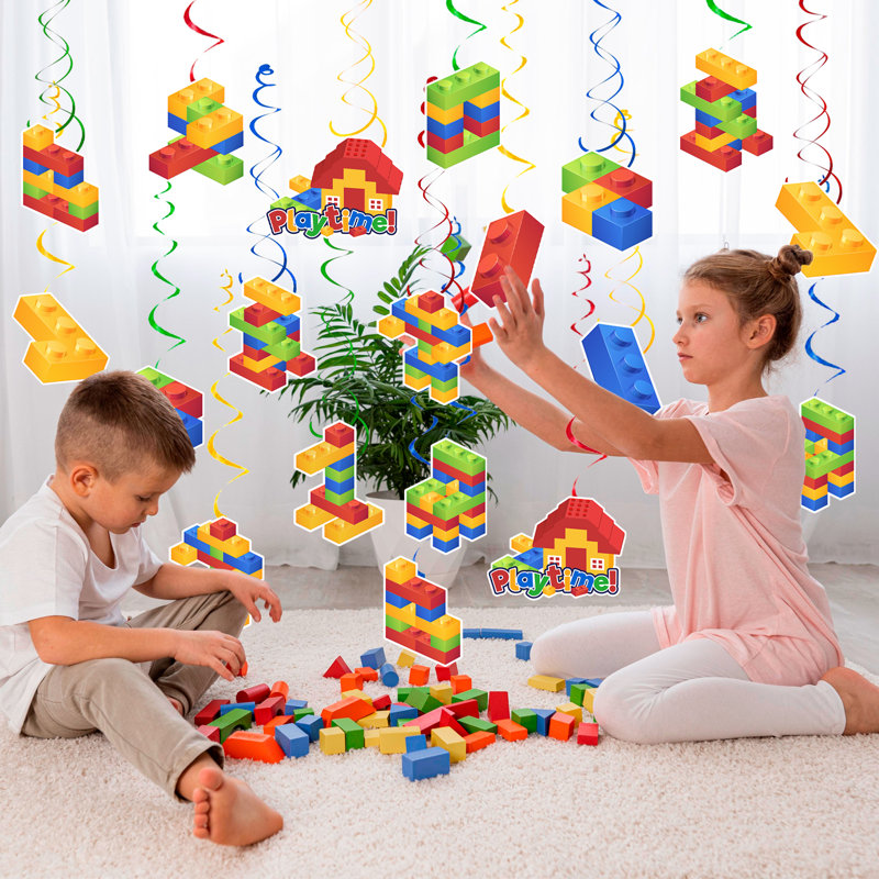 Décoration de blocs de construction, tourbillons suspendus, 56 pièces