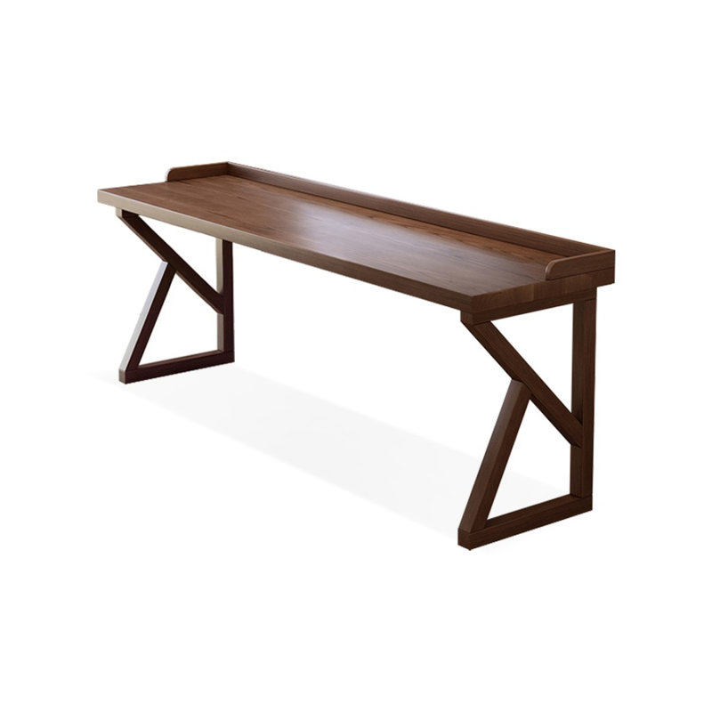 Bureau rectangulaire en bois massif noyer clair, H 31,5 po x l 70,87 po x P 23,62 po
